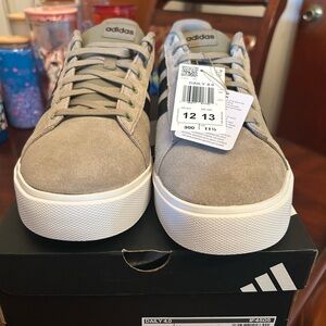 adidas Daily 4.0 Suede Low-Top Sneakers in Taupe